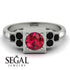 Square Ruby Engagement Ring - Samara No. 42