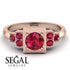 Square Ruby Engagement Ring - Samara No. 56