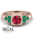 Square Ruby Engagement Ring - Samara No. 26