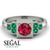 Square Ruby Engagement Ring - Samara No. 27