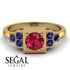 Square Ruby Engagement Ring - Samara No. 70