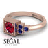 Square Ruby Engagement Ring - Samara No. 71