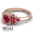 Square Ruby Engagement Ring - Samara No. 56