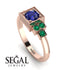 Square Sapphire Engagement Ring - Samara No. 29