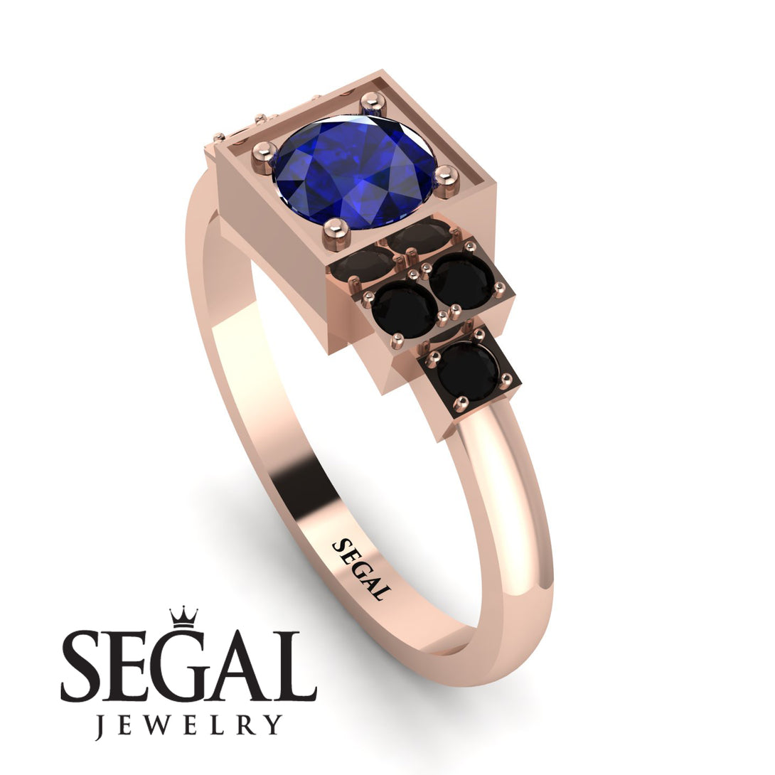 Square Sapphire Engagement Ring - Samara No. 44