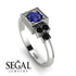 Square Sapphire Engagement Ring - Samara No. 45