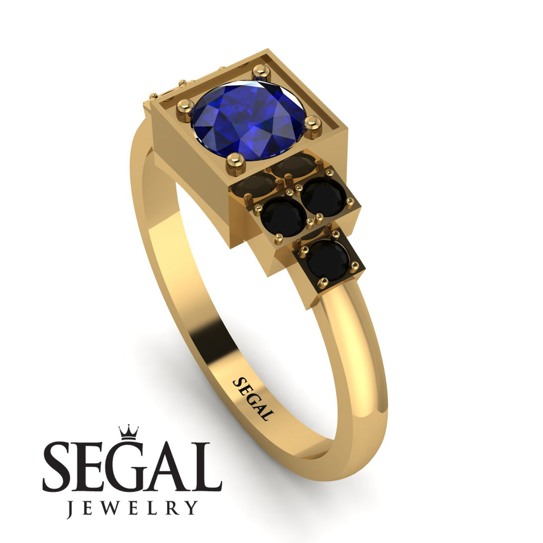 Square Sapphire Engagement Ring - Samara No. 43