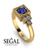 Square Sapphire Engagement Ring - Samara No. 13