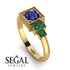 Square Sapphire Engagement Ring - Samara No. 28
