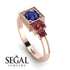 Square Sapphire Engagement Ring - Samara No. 59