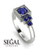 Square Sapphire Engagement Ring - Samara No. 75