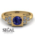 Square Sapphire Engagement Ring - Samara No. 13