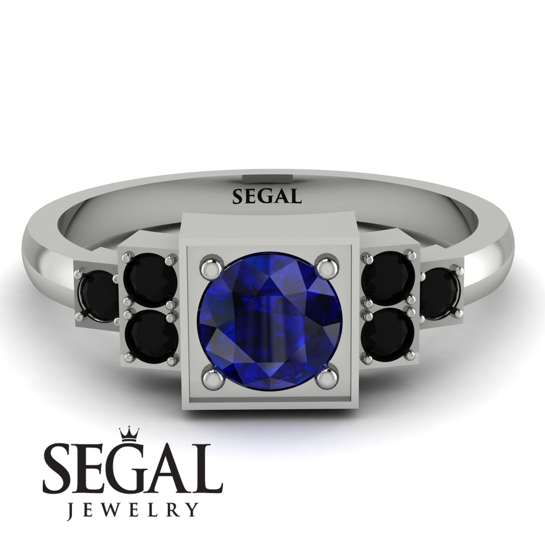Square Sapphire Engagement Ring - Samara No. 45