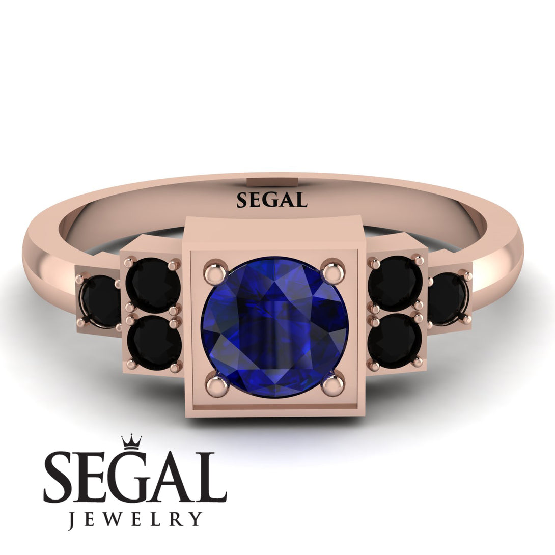Square Sapphire Engagement Ring - Samara No. 44