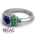 Square Sapphire Engagement Ring - Samara No. 30