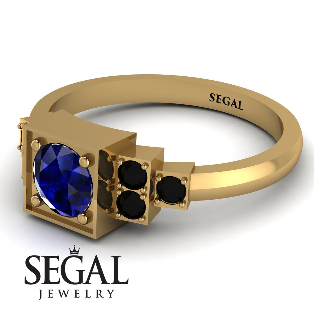 Square Sapphire Engagement Ring - Samara No. 43