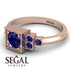 Square Sapphire Engagement Ring - Samara No. 74