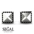 Square Black Diamond Earrings - Elora No. 9