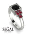 Square Black Diamond Engagement Ring - Samara No. 54 image 10