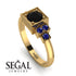 Square Black Diamond Engagement Ring - Samara No. 67 image 10
