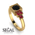 Square Black Diamond Engagement Ring - Samara No. 52 image 10
