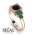 Square Black Diamond Engagement Ring - Samara No. 23 image 10