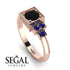 Square Black Diamond Engagement Ring - Samara No. 68 image 10