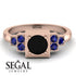 Square Black Diamond Engagement Ring - Samara No. 68 image 2