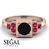 Square Black Diamond Engagement Ring - Samara No. 53 image 2