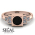 Square Black Diamond Engagement Ring - Samara No. 8