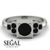 Square Black Diamond Engagement Ring - Samara No. 39 image 2