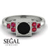 Square Black Diamond Engagement Ring - Samara No. 54