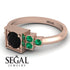 Square Black Diamond Engagement Ring - Samara No. 23 image 3