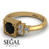 Square Black Diamond Engagement Ring - Samara No. 7 image 3