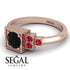 Square Black Diamond Engagement Ring - Samara No. 53 image 3