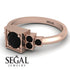 Square Black Diamond Engagement Ring - Samara No. 38 image 3