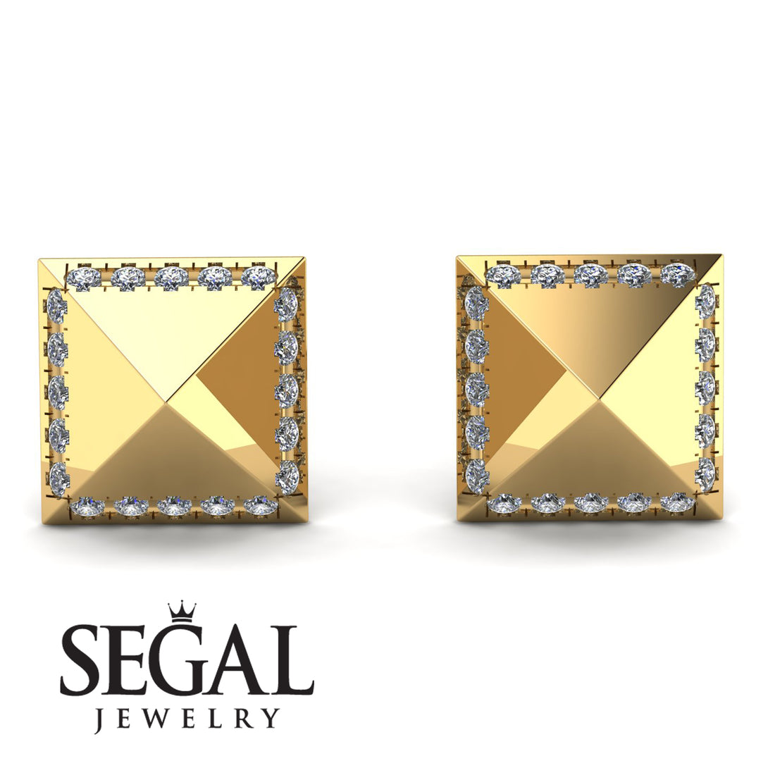 Square Diamond Earrings - Elora No. 1