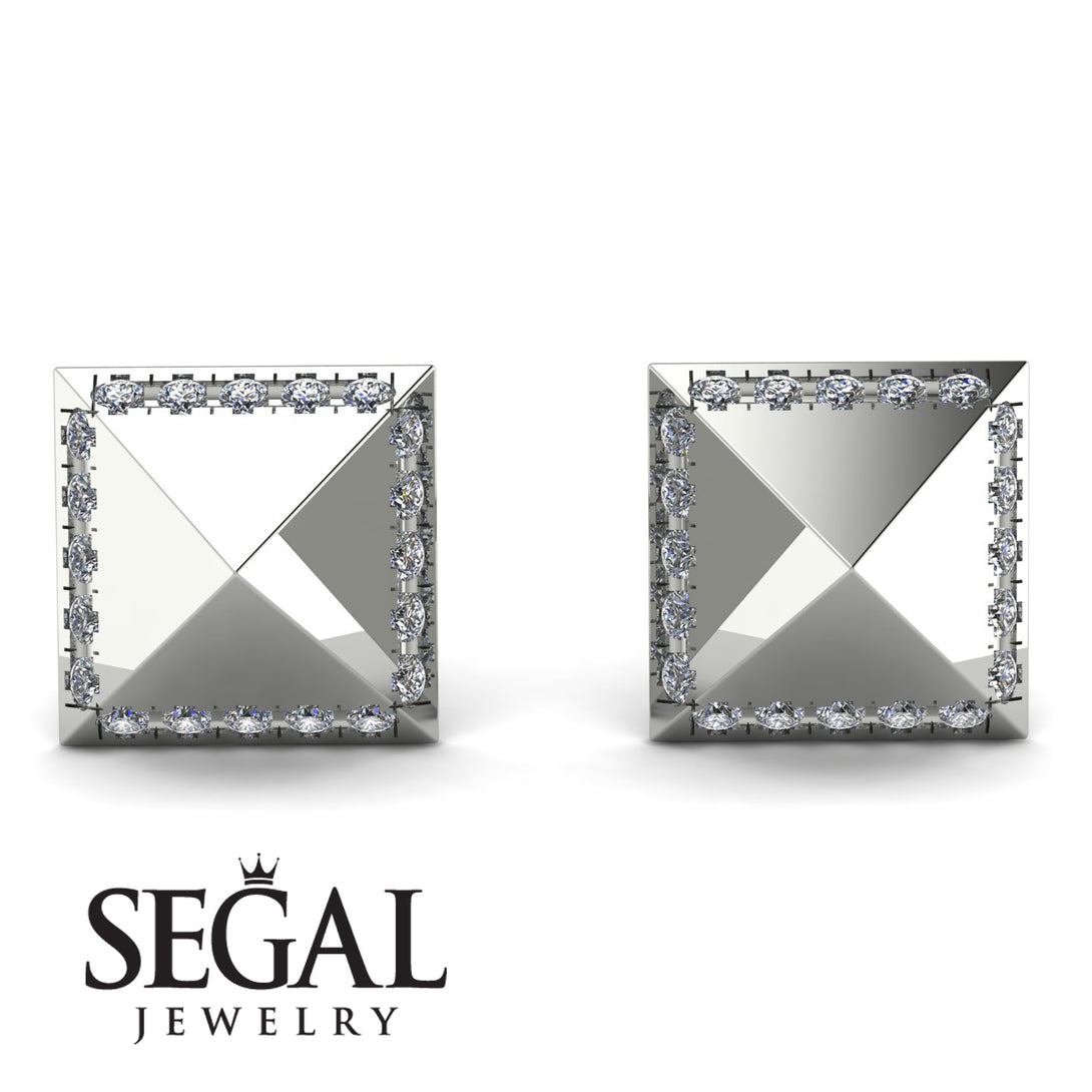 Square Diamond Earrings - Elora No. 3