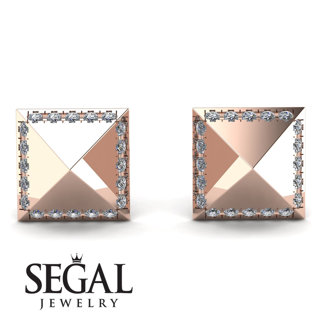 Square Diamond Earrings - Elora No. 2
