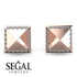 Square Diamond Earrings - Elora No. 2
