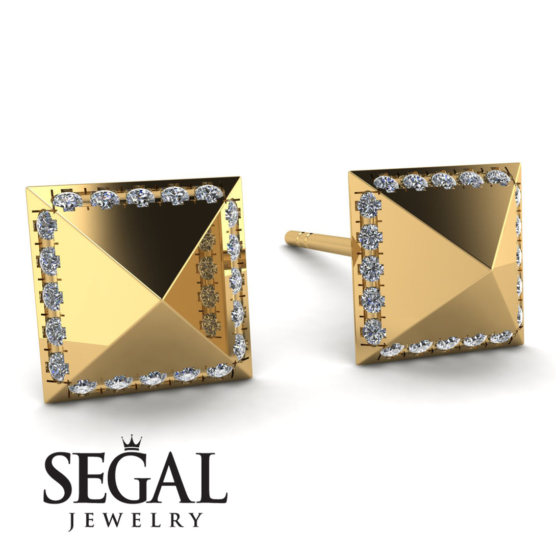 Square Diamond Earrings - Elora No. 1