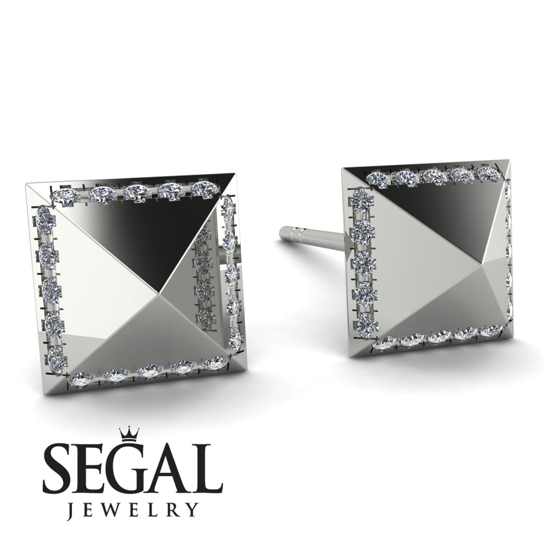 Square Diamond Earrings - Elora No. 3