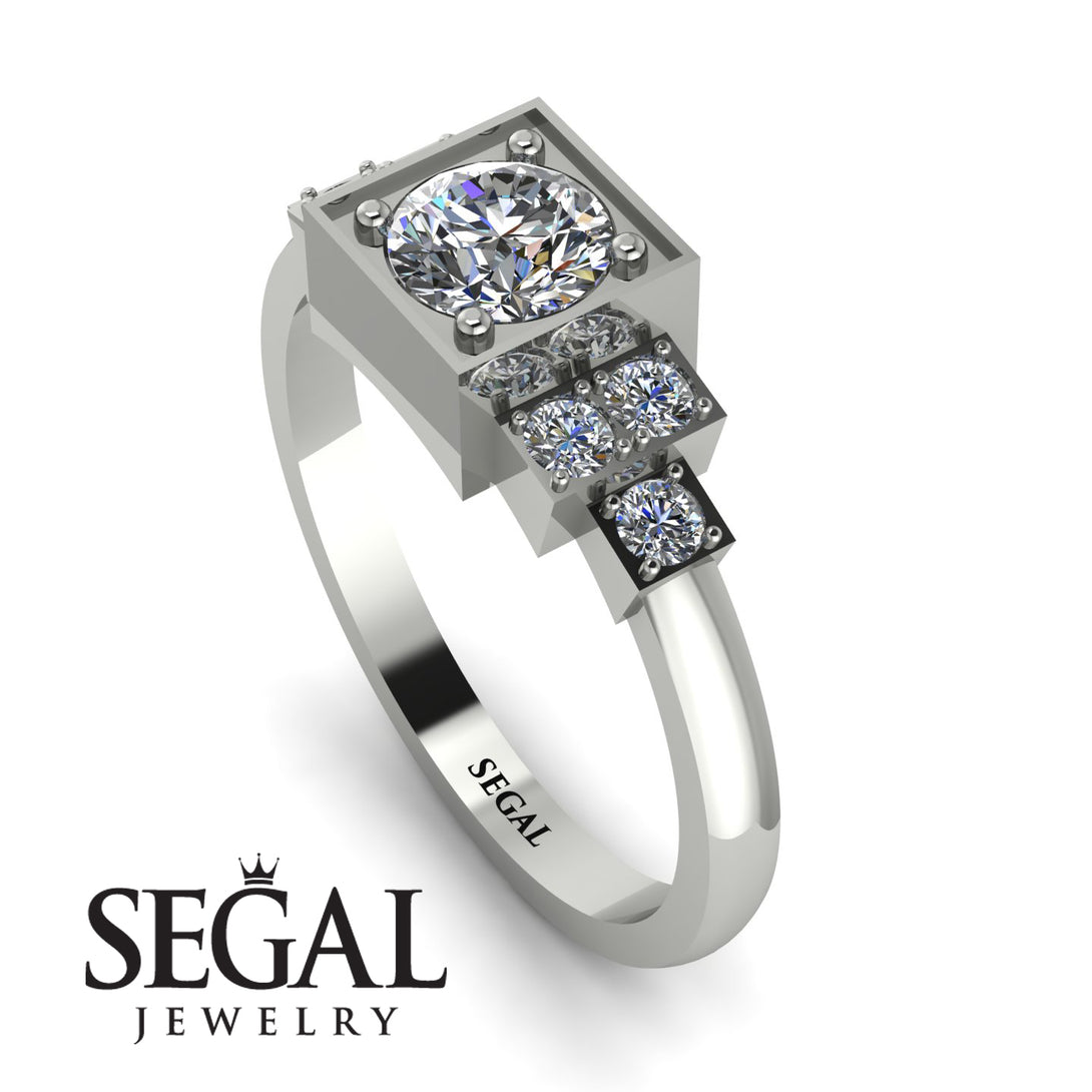 Square Diamond Engagement Ring - Samara No. 3