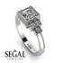 Square Diamond Engagement Ring - Samara No. 3