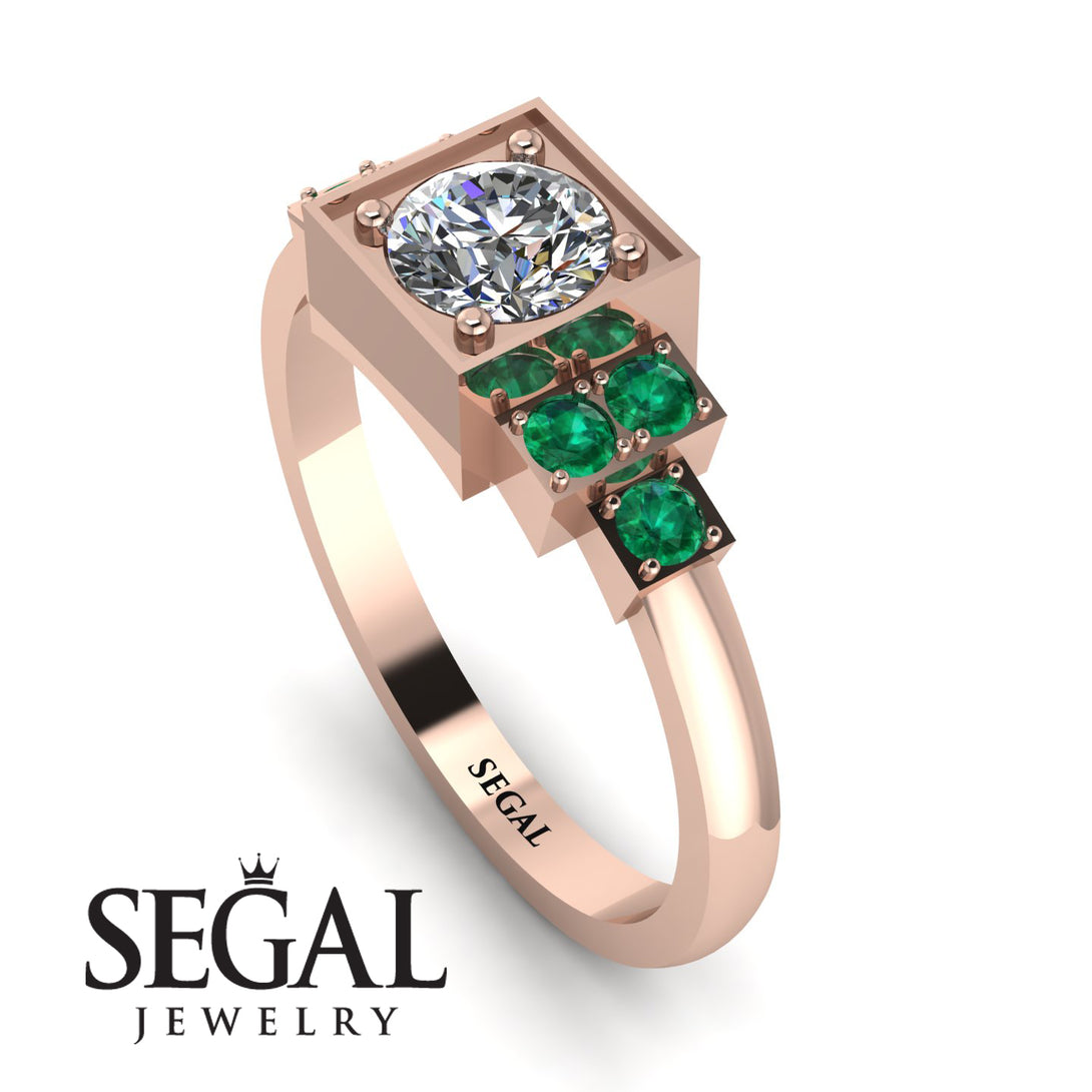 Square Diamond Engagement Ring - Samara No. 17