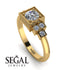 Square Diamond Engagement Ring - Samara No. 1