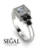 Square Diamond Engagement Ring - Samara No. 33