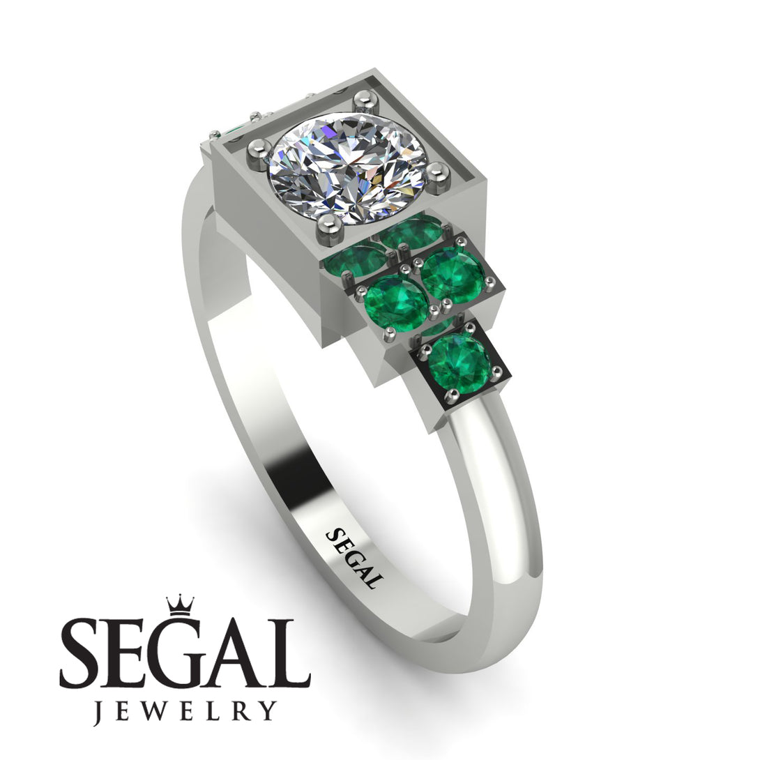 Square Diamond Engagement Ring - Samara No. 18