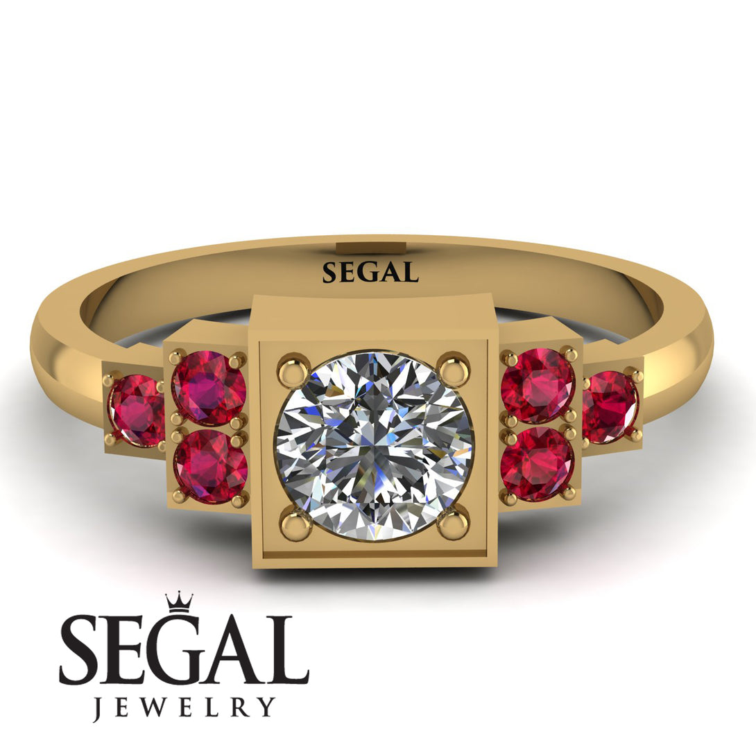 Square Diamond Engagement Ring - Samara No. 46