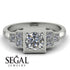 Square Diamond Engagement Ring - Samara No. 3